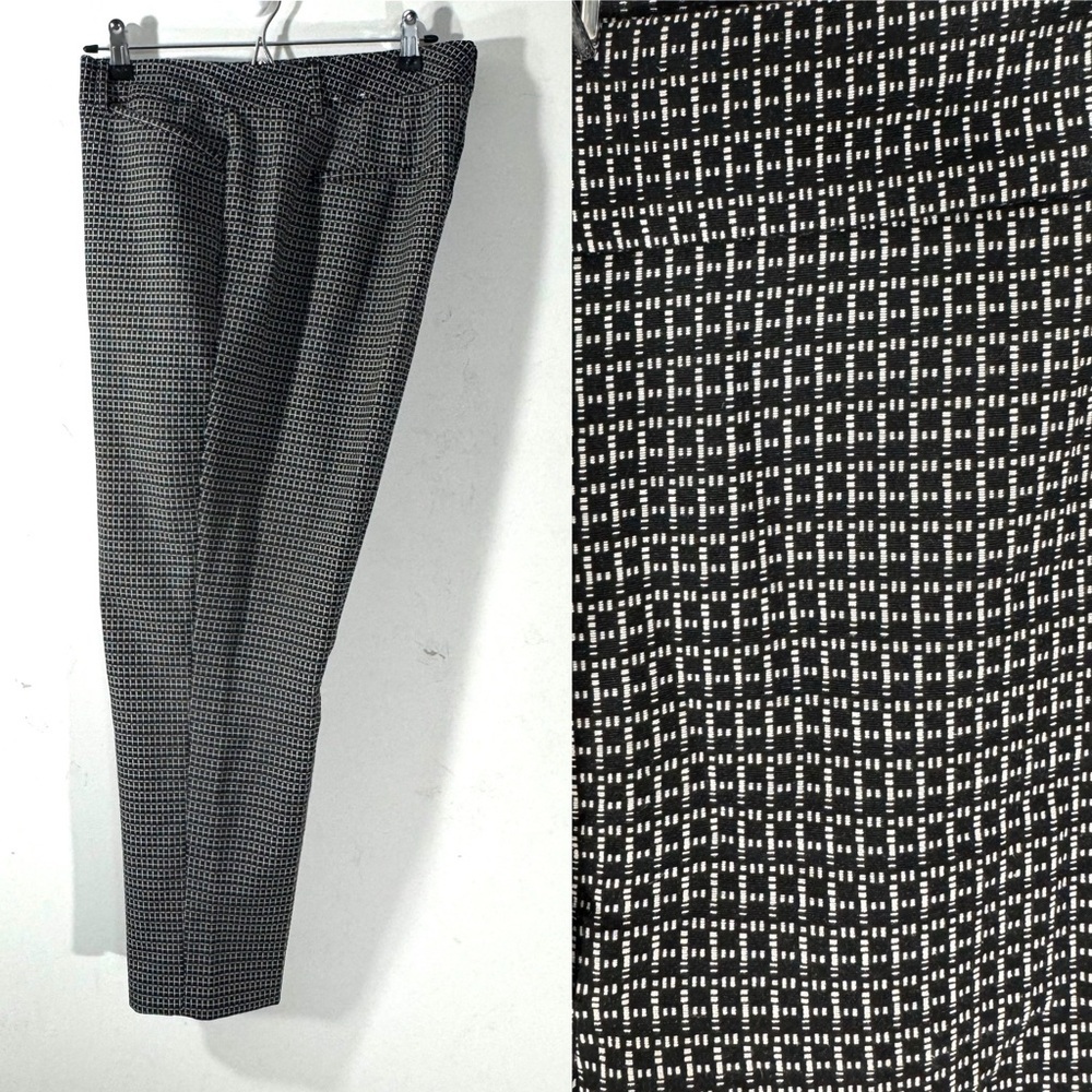 WHBM Geometric Print Slim Ankle Pants